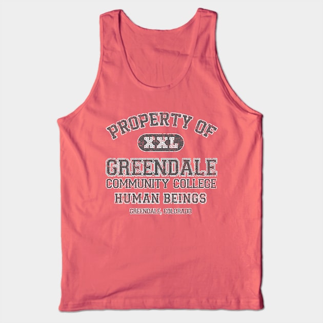 Property of Greendale Community College Tank Top by tonynichols